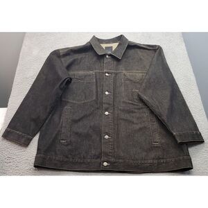Sean John Jacket Mens 3XB Multi Denim Casual Long Sleeve Collared Button Front‎